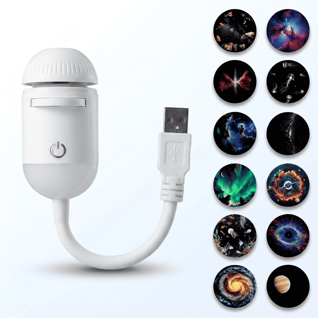 Meliora Dream Projector with its galaxy slides